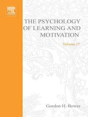 cover image of Psychology of Learning and Motivation